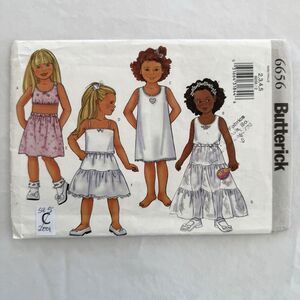 Butterick Sewing Pattern 6656 Toddler Slips Camisole Petticoat Pattern Sz 2-5